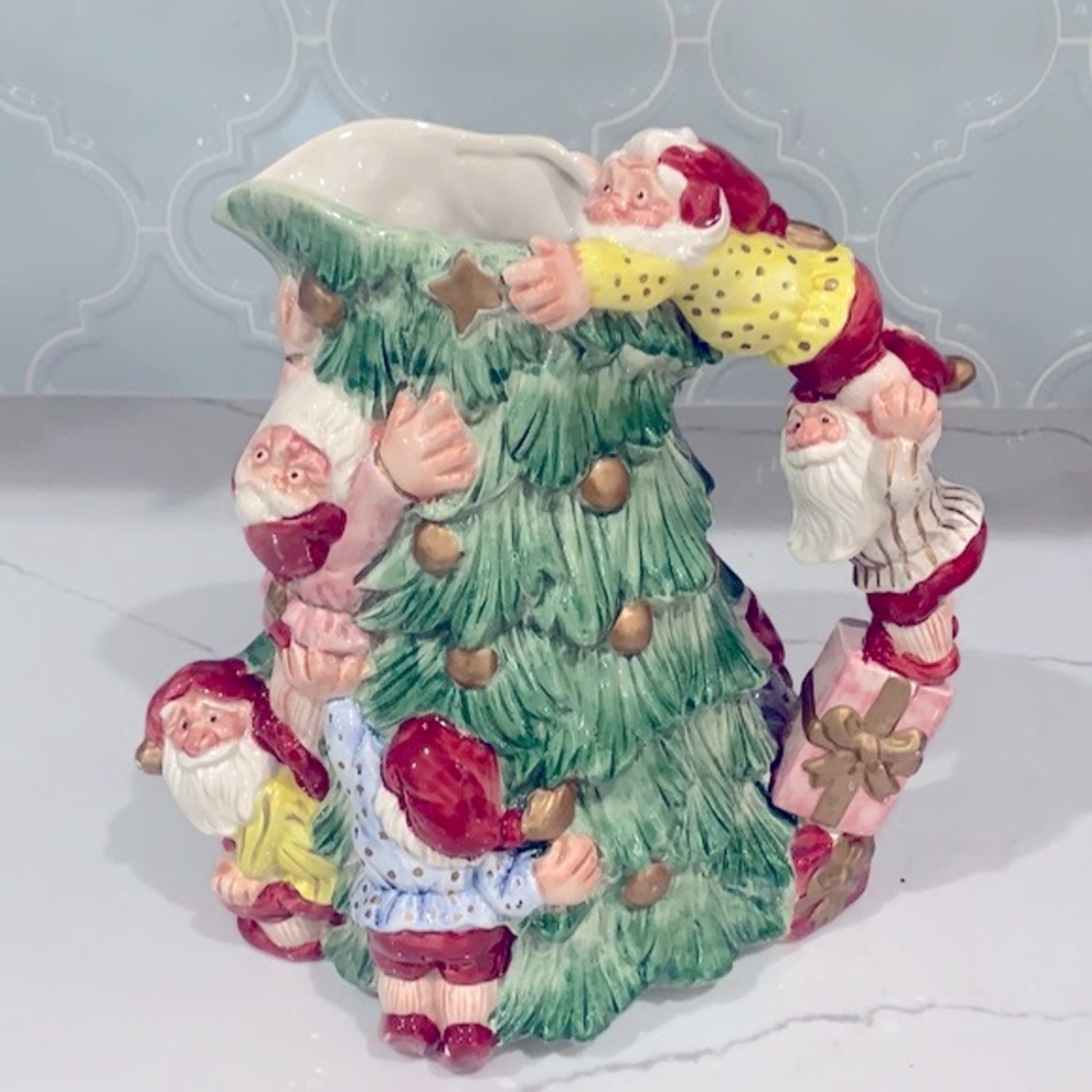 Fitz and Floyd, Christmas pitcher.